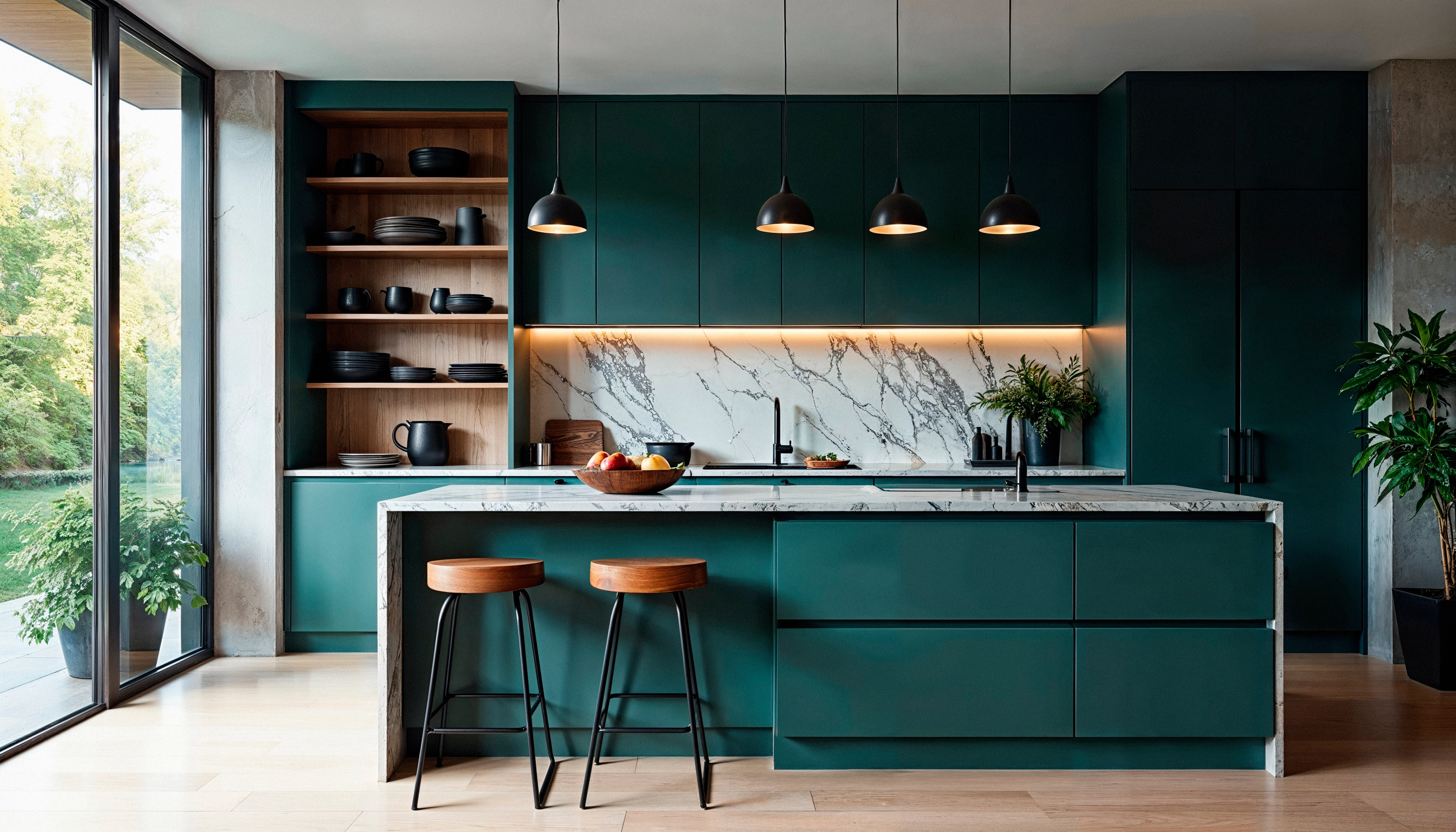 Scandinavian style kitchen interior design