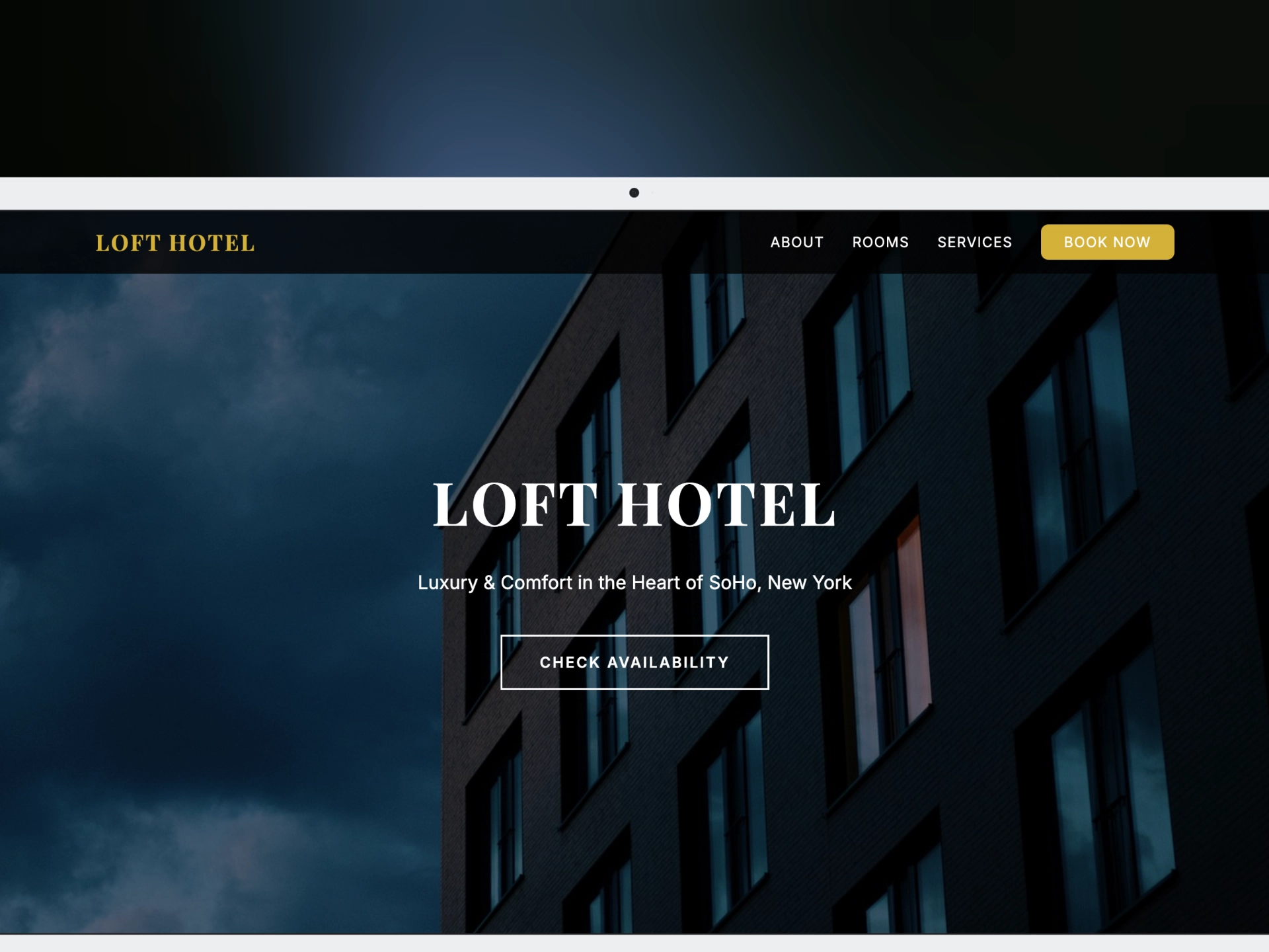 Loft Hotel Website Preview